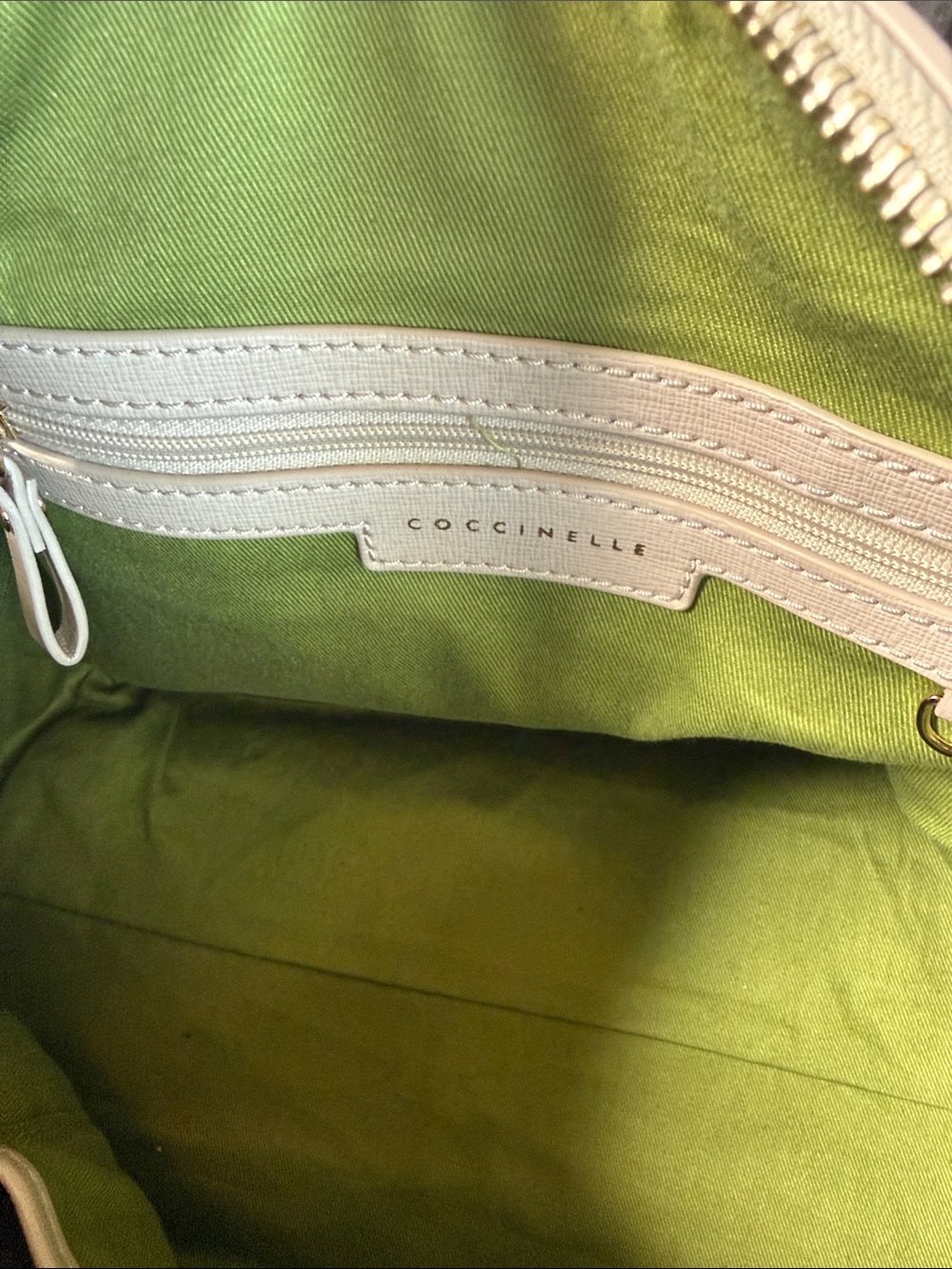 COCCINELLE Cream Leather Satchel Bag - Picture 8 of 9